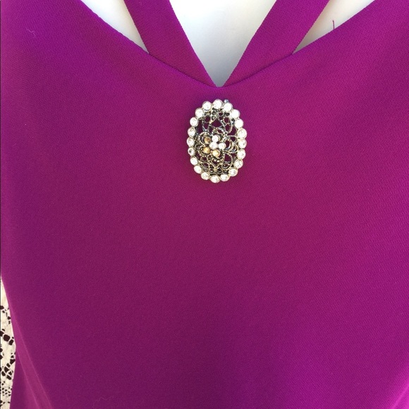 NWT Evan Piccone size 10 embellished neckline - Picture 3 of 6